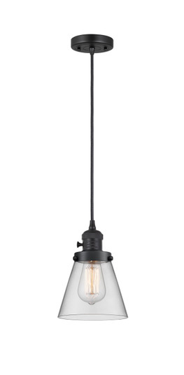 Franklin Restoration One Light Mini Pendant in Matte Black (405|201CSW-BK-G62)