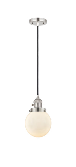 Franklin Restoration One Light Mini Pendant in Polished Nickel (405|201CSW-PN-G201-6)