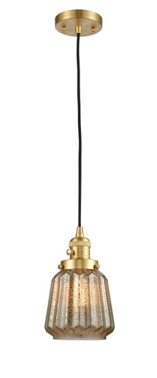 Franklin Restoration One Light Mini Pendant in Satin Gold (405|201CSW-SG-G146)