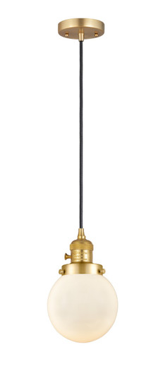 Franklin Restoration LED Mini Pendant in Satin Gold (405|201CSW-SG-G201-6-LED)