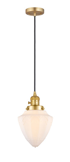 Franklin Restoration One Light Mini Pendant in Satin Gold (405|201CSW-SG-G661-7)