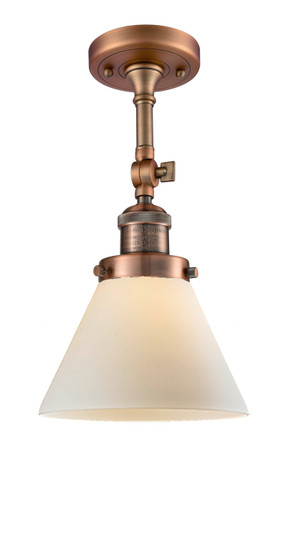 Franklin Restoration One Light Semi-Flush Mount in Antique Copper (405|201F-AC-G41)