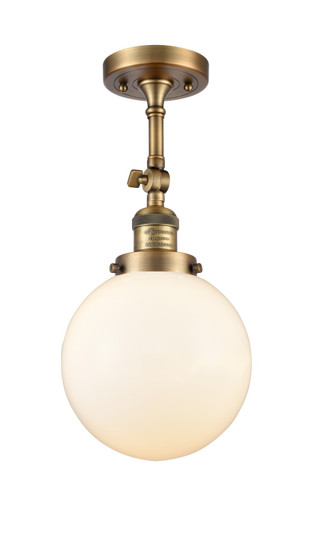 Franklin Restoration One Light Semi-Flush Mount in Brushed Brass (405|201F-BB-G201-8)