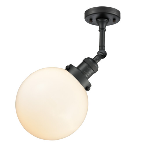 Franklin Restoration One Light Semi-Flush Mount in Matte Black (405|201F-BK-G201-8)