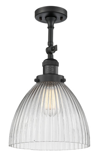 Franklin Restoration One Light Semi-Flush Mount in Matte Black (405|201F-BK-G222)