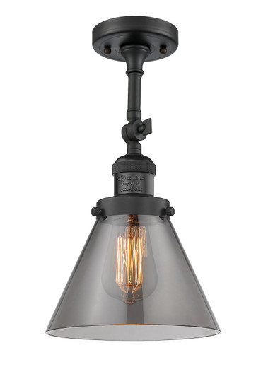 Franklin Restoration One Light Semi-Flush Mount in Matte Black (405|201F-BK-G43)