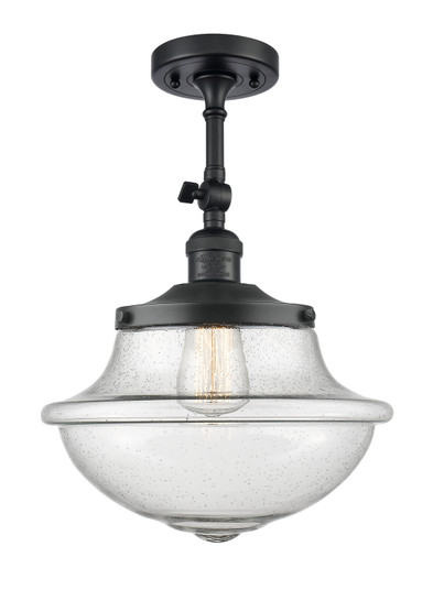 Franklin Restoration One Light Semi-Flush Mount in Matte Black (405|201F-BK-G544)