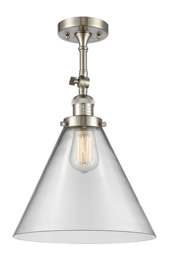 Franklin Restoration One Light Semi-Flush Mount in Brushed Satin Nickel (405|201F-SN-G42-L)