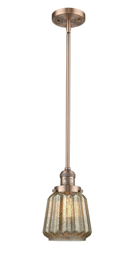 Franklin Restoration LED Mini Pendant in Antique Copper (405|201S-AC-G146-LED)