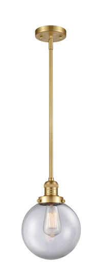 Franklin Restoration LED Mini Pendant in Satin Gold (405|201S-SG-G202-8-LED)