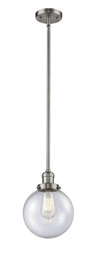 Franklin Restoration One Light Mini Pendant in Brushed Satin Nickel (405|201S-SN-G204-8)
