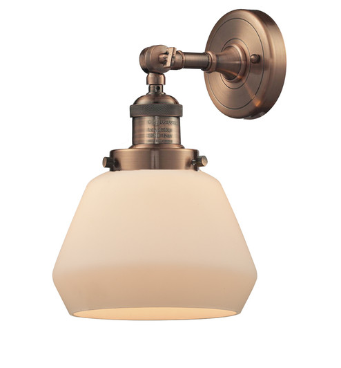 Franklin Restoration One Light Wall Sconce in Antique Copper (405|203-AC-G171)