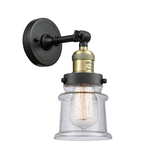 Franklin Restoration One Light Wall Sconce in Black Antique Brass (405|203-BAB-G184S)