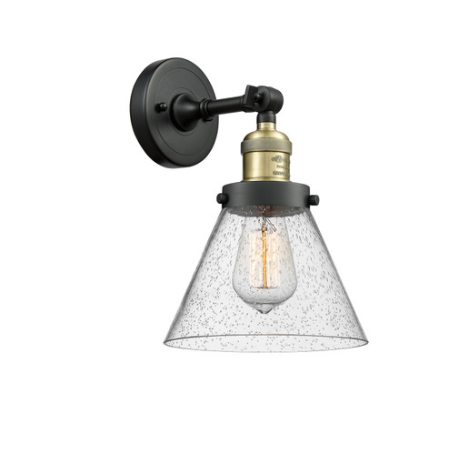 Franklin Restoration One Light Wall Sconce in Black Antique Brass (405|203-BAB-G44)