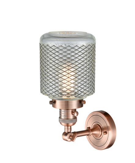 Franklin Restoration One Light Wall Sconce in Antique Copper (405|203SW-AC-G262)