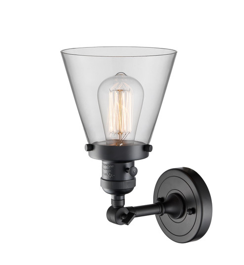 Franklin Restoration One Light Wall Sconce in Matte Black (405|203SW-BK-G62)