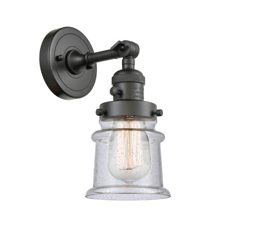Franklin Restoration One Light Wall Sconce in Oil Rubbed Bronze (405|203SW-OB-G184S)