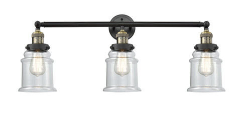 Franklin Restoration Three Light Bath Vanity in Black Antique Brass (405|205-BAB-G182)