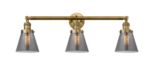 Franklin Restoration Three Light Bath Vanity in Brushed Brass (405|205-BB-G63)