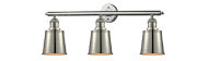 Franklin Restoration Three Light Bath Vanity in Polished Nickel (405|205-PN-M9)