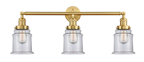 Franklin Restoration Three Light Bath Vanity in Satin Gold (405|205-SG-G182)