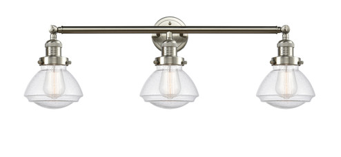 Franklin Restoration Three Light Bath Vanity in Brushed Satin Nickel (405|205-SN-G324)