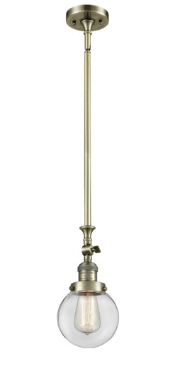 Franklin Restoration One Light Mini Pendant in Antique Brass (405|206-AB-G202-6)