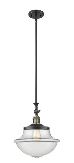 Franklin Restoration One Light Mini Pendant in Black Antique Brass (405|206-BAB-G542)