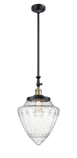 Franklin Restoration One Light Mini Pendant in Black Antique Brass (405|206-BAB-G664-12)