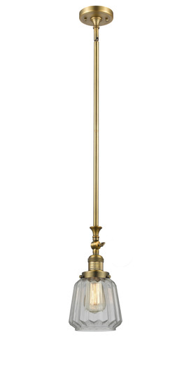 Franklin Restoration One Light Mini Pendant in Brushed Brass (405|206-BB-G142)