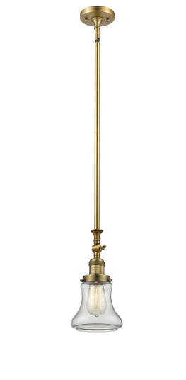 Franklin Restoration One Light Mini Pendant in Brushed Brass (405|206-BB-G192)