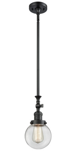 Franklin Restoration One Light Mini Pendant in Matte Black (405|206-BK-G202-6)