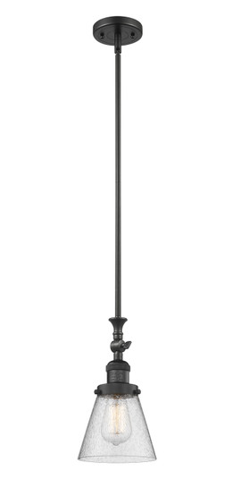 Franklin Restoration One Light Mini Pendant in Matte Black (405|206-BK-G64)