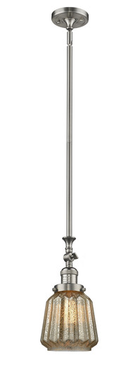 Franklin Restoration One Light Mini Pendant in Brushed Satin Nickel (405|206-SN-G146)