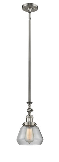 Franklin Restoration One Light Mini Pendant in Brushed Satin Nickel (405|206-SN-G172)