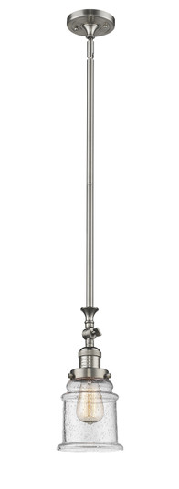 Franklin Restoration One Light Mini Pendant in Brushed Satin Nickel (405|206-SN-G184)