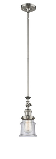 Franklin Restoration One Light Mini Pendant in Brushed Satin Nickel (405|206-SN-G184S)