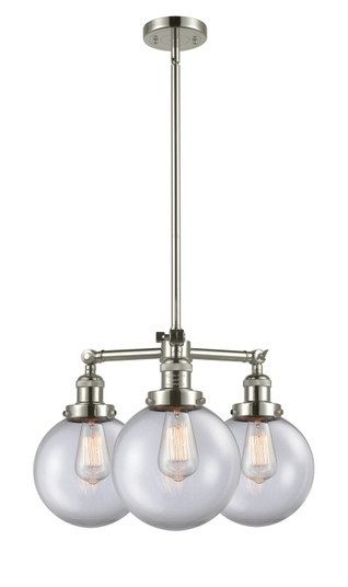 Franklin Restoration LED Chandelier in Polished Nickel (405|207-PN-G202-8-LED)