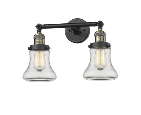 Franklin Restoration Two Light Bath Vanity in Black Antique Brass (405|208-BAB-G192)