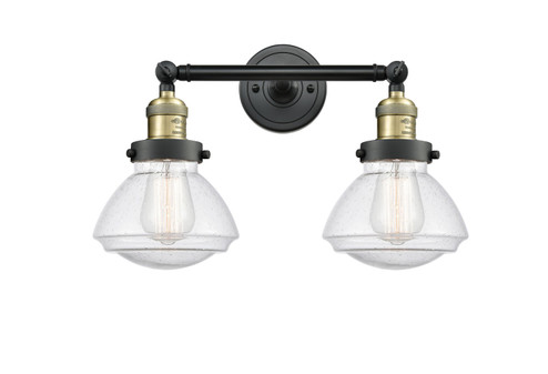 Franklin Restoration Two Light Bath Vanity in Black Antique Brass (405|208-BAB-G324)