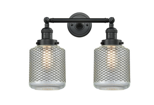 Franklin Restoration Two Light Bath Vanity in Matte Black (405|208-BK-G262)