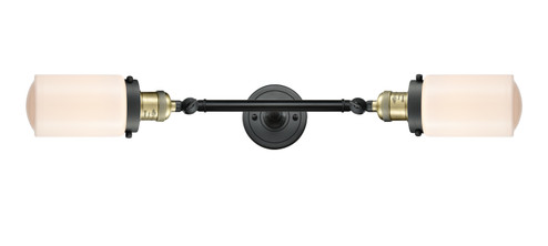 Franklin Restoration Two Light Bath Vanity in Black Antique Brass (405|208L-BAB-G311)