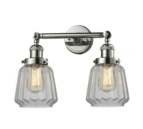 Franklin Restoration Two Light Bath Vanity in Polished Nickel (405|208-PN-G142)