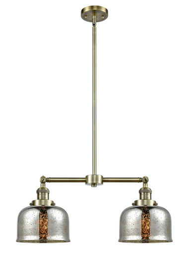 Franklin Restoration Two Light Island Pendant in Antique Brass (405|209-AB-G78)