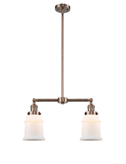 Franklin Restoration Two Light Island Pendant in Antique Copper (405|209-AC-G181)