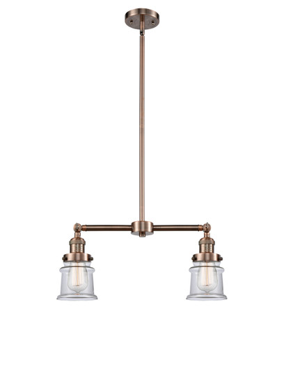 Franklin Restoration Two Light Island Pendant in Antique Copper (405|209-AC-G182S)