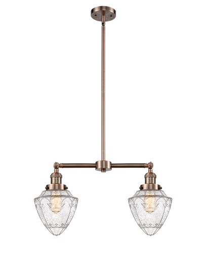 Franklin Restoration Two Light Island Pendant in Antique Copper (405|209-AC-G664-7)