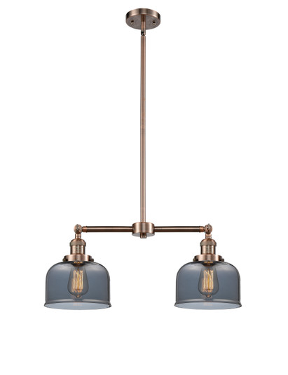 Franklin Restoration Two Light Island Pendant in Antique Copper (405|209-AC-G73)