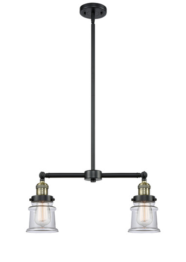 Franklin Restoration Two Light Island Pendant in Black Antique Brass (405|209-BAB-G182S)