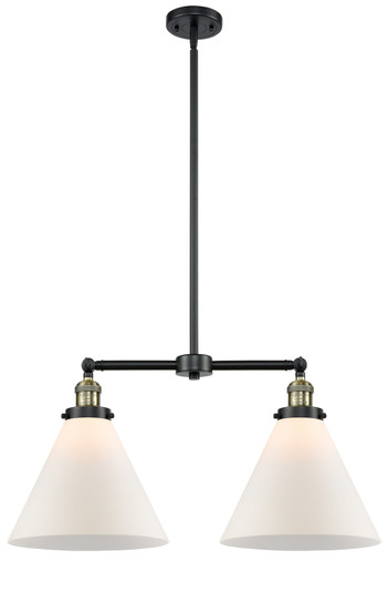 Franklin Restoration Two Light Island Pendant in Black Antique Brass (405|209-BAB-G41-L)